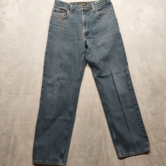 Axist Mens Blue Denim Jeans 33x32 Relaxed Fit Straight Leg 100% Cotton - Picture 1 of 13